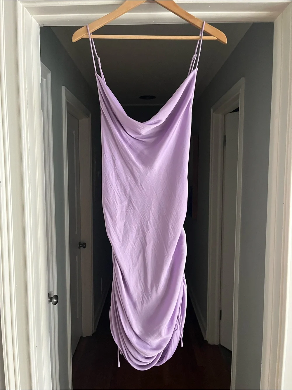 Free People Lilac Cowl Neck Mini Dress